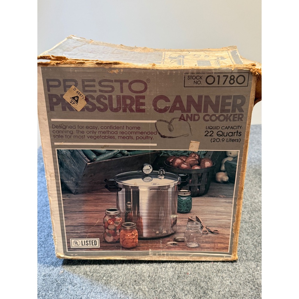 RARE Presto 22 Quart Pressure Canner and Cooker Stock No 01780 with Extra Parts